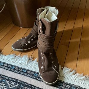 Suede Converse high top sneaker